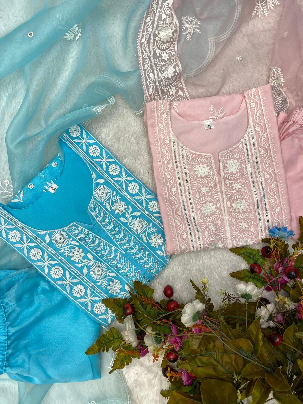 LG 1737 Organza Embroidery Work Readymade Suits Manufacturers